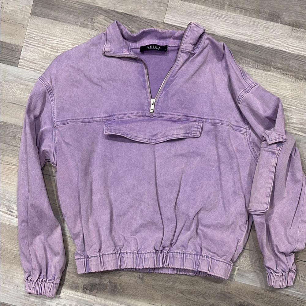 Purple Quarter-Zip Pullover